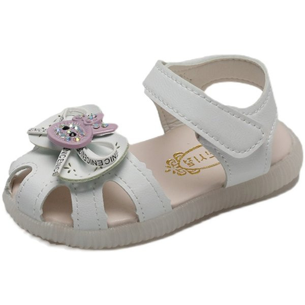 Bērnu sandales ar lentu un spīdīgu efektu divās krāsās