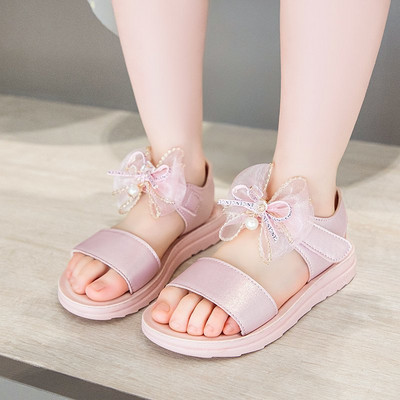 Νέο μοντέλο παιδικά σανδάλια με κορδέλα και πέρλες