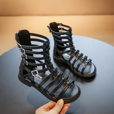 Σανδάλια μοντέρνου ρωμαϊκού στιλ με φερμουάρ