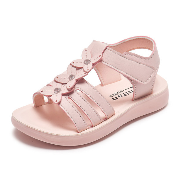 Lillede ja takjapaelaga vabaaja sandaalid tüdrukutele