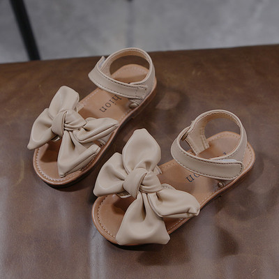 Γυναικεία σανδάλια από οικολογικό δέρμα με κορδέλα και λουράκια βελκρό