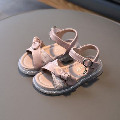 Mūsdienīgas sandales meitenēm ar dekorācijas akmeņiem un lentu