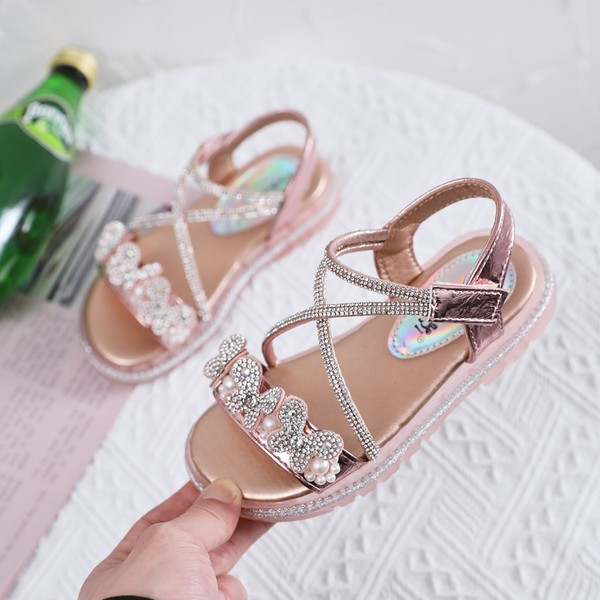 Bērnu sandales ar 3D tauriņiem ar akmeņiem