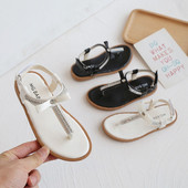 Dječje sandale s čičkom i ukrasnim kamenčićima