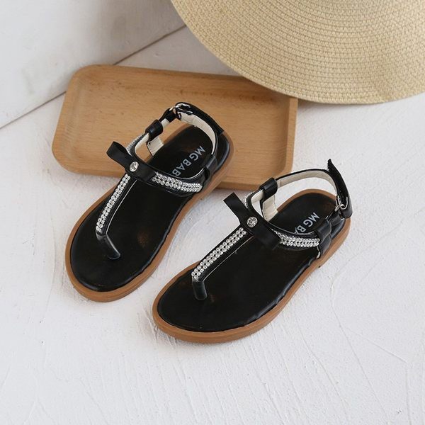 Dječje sandale s čičkom i ukrasnim kamenčićima