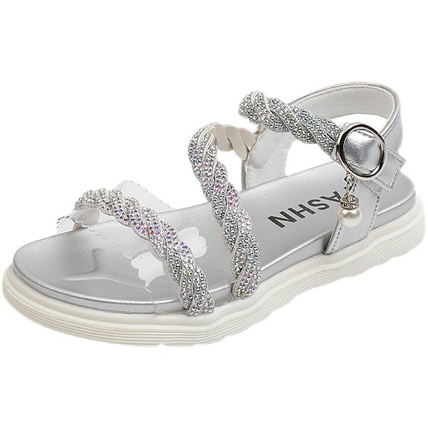 Vabaaja sandaalid takjakinnituse ja kivikestega