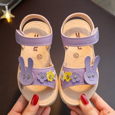 Uus mudel tüdrukute kunstnahast plaastritega sandaalid