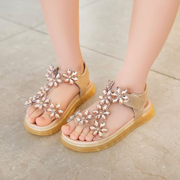 Dječje sandale na čičak i kamenčiće