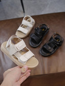 Ležerne dječje sandale sa naljepnicama - eko koža