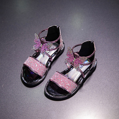 Νέο μοντέλο παιδικά σανδάλια με 3D διακόσμηση και φερμουάρ