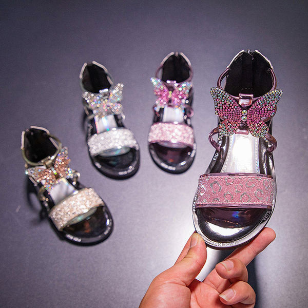 Νέο μοντέλο παιδικά σανδάλια με 3D διακόσμηση και φερμουάρ