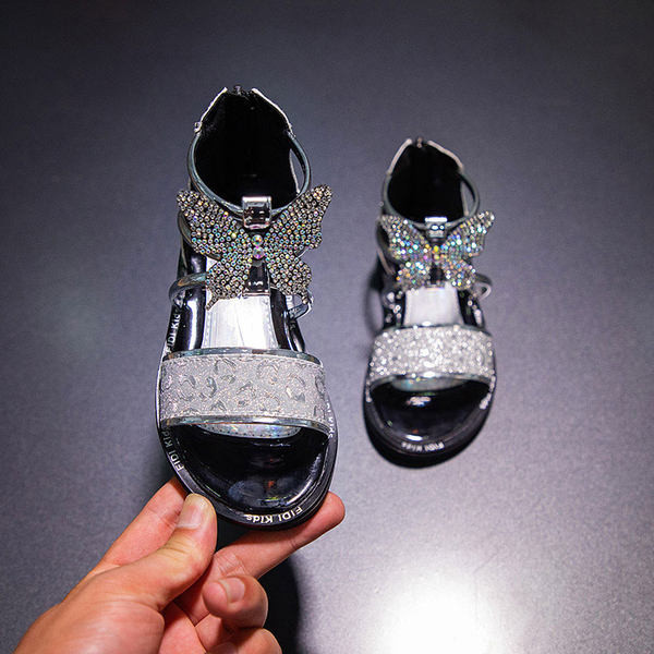 Νέο μοντέλο παιδικά σανδάλια με 3D διακόσμηση και φερμουάρ