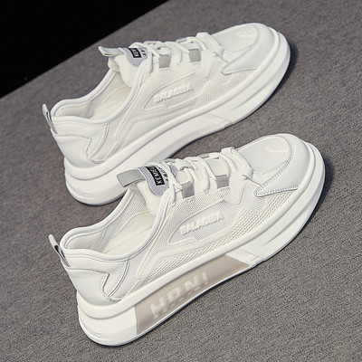 Tīkla vasaras kedas no tīklveida auduma un eko ādas