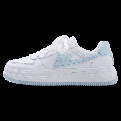 Γυναικεία casual αθλητικά παπούτσια από οικολογικό δέρμα με κορδόνια και επίπεδη σόλα