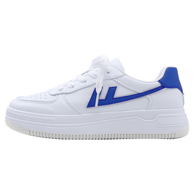 Γυναικεία casual αθλητικά παπούτσια από οικολογικό δέρμα με κορδόνια και επίπεδη σόλα