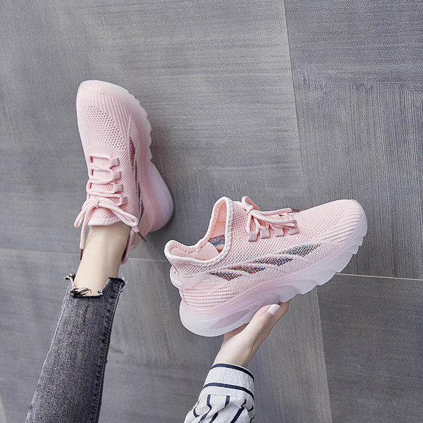 Ženske prozračne tekstilne tenisice s vezicama