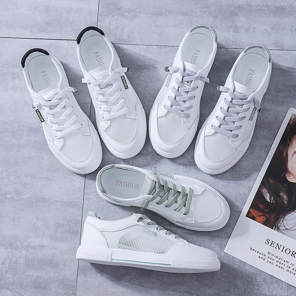 Ženske kožne tenisice u bijeloj boji - dva modela