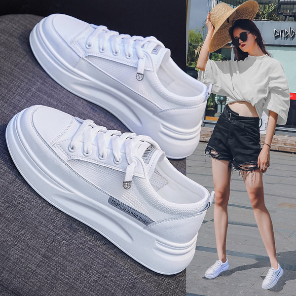 Νέο μοντέλο αναπνεύσιμα αθλητικά παπούτσια με υψηλή επιγραφή και κορδόνια