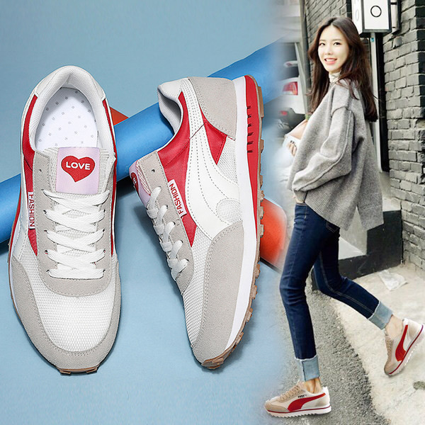 Ženske casual tenisice od eko brušene kože i tkanine