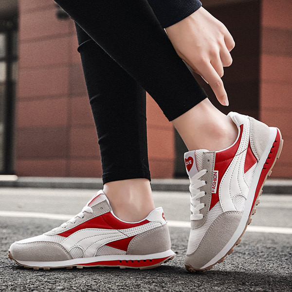 Ženske casual tenisice od eko brušene kože i tkanine