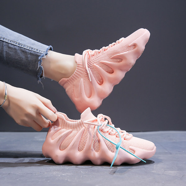 Casual αθλητικά παπούτσια με τραχιά σόλα και κορδόνια για γυναίκες