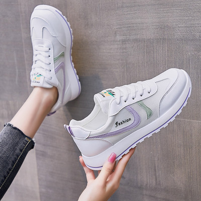 Sieviešu ikdienas kedas no eko zamšādas un elpojoša auduma