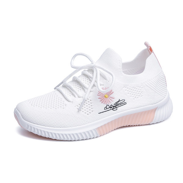 Sieviešu audekla kedas ar izšuvumu un plakanu zoli