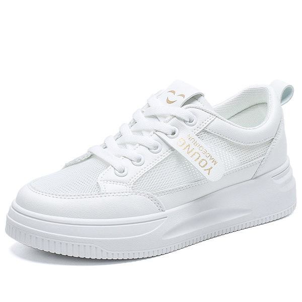 Sieviešu kedas baltā krāsā ar plakanu zoli - divi modeļi