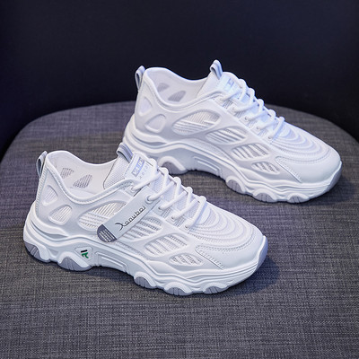 Sieviešu elpojošas kedas ar uzrakstu no eko ādas