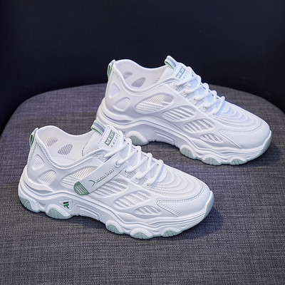 Sieviešu elpojošas kedas ar uzrakstu no eko ādas