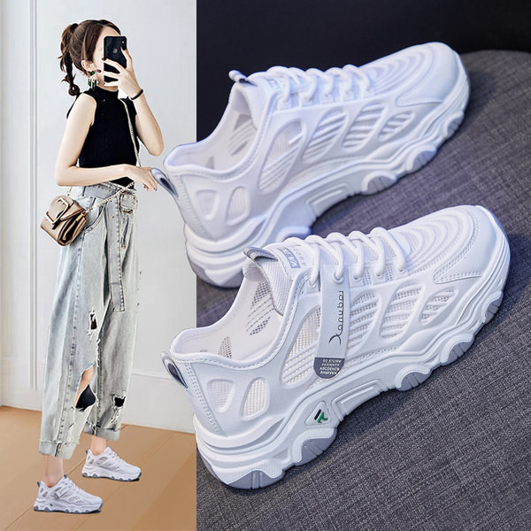 Sieviešu elpojošas kedas ar uzrakstu no eko ādas