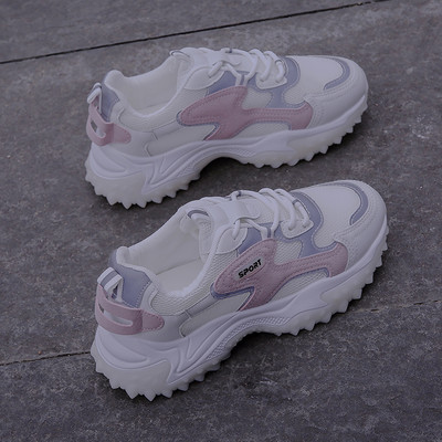 Ženske ljetne tenisice s grubim đonom i vezicama