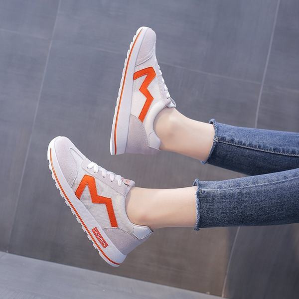 Sieviešu ikdienas kedas no tīklveida auduma un eko zamšādas