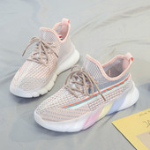 Casual αναπνεύσιμα πάνινα παπούτσια με χρωματιστή σόλα για γυναίκες