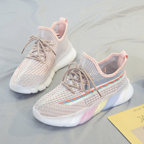 Casual αναπνεύσιμα πάνινα παπούτσια με χρωματιστή σόλα για γυναίκες