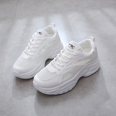 Casual πάνινα παπούτσια με κορδόνια και τραχιά σόλα για γυναίκες