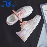 Γυναικεία casual πάνινα παπούτσια με χρωματιστό μοτίβο και κορδόνια