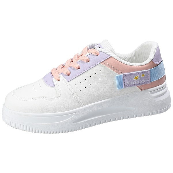 Γυναικεία casual πάνινα παπούτσια με χρωματιστό μοτίβο και κορδόνια