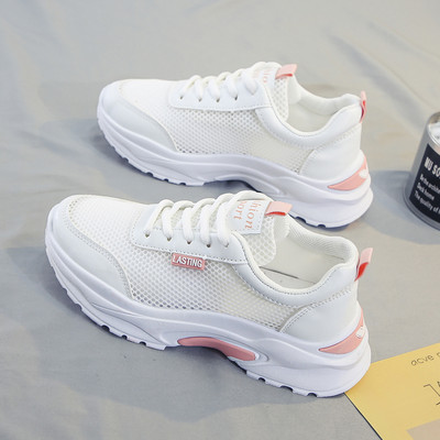 Αναπνεύσιμα γυναικεία πάνινα παπούτσια με κορδόνια σε δύο χρώματα