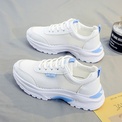 Αναπνεύσιμα γυναικεία πάνινα παπούτσια με κορδόνια σε δύο χρώματα