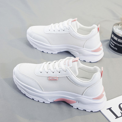 Αναπνεύσιμα γυναικεία πάνινα παπούτσια με κορδόνια σε δύο χρώματα