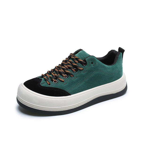 Sieviešu kedas ar biezu zoli no eko zamšādas un mežģīnēm