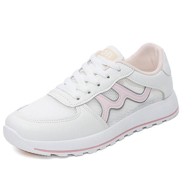 Sporta ikdienas sieviešu kedas ar sietiņu baltā krāsā