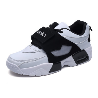 Γυναικεία αθλητικά πάνινα παπούτσια με κορδόνια και στερέση βελκρό 