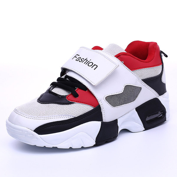 Γυναικεία αθλητικά πάνινα παπούτσια με κορδόνια και στερέση βελκρό 