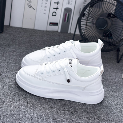 Ženske tenisice jednobojni model s vezicama i visokim potplatom