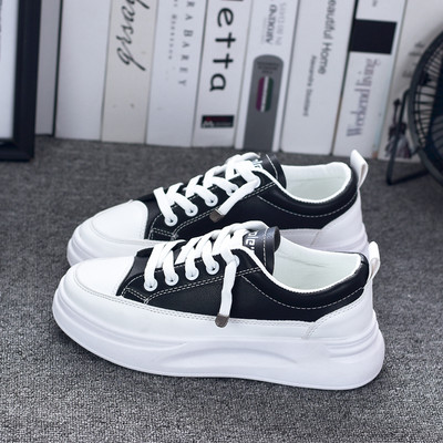 Ženske tenisice jednobojni model s vezicama i visokim potplatom