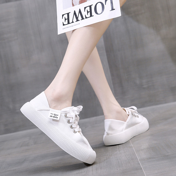 Audekla sieviešu ikdienas kedas ar plakanām zolēm