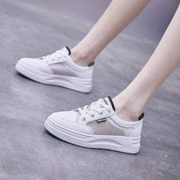 Jauns ikdienas sieviešu kedu modelis no elpojoša auduma ar šņorēm