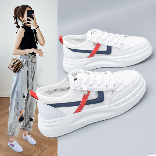 Γυναικεία casual πάνινα παπούτσια με ψηλή σόλα από αναπνεύσιμο ύφασμα